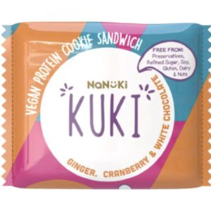 Nanuki - Kuki Ginger, Cranberry & White Chocolate, 18 x 45g