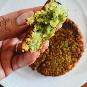 Sprouted Chickpea Falaffel Burgers